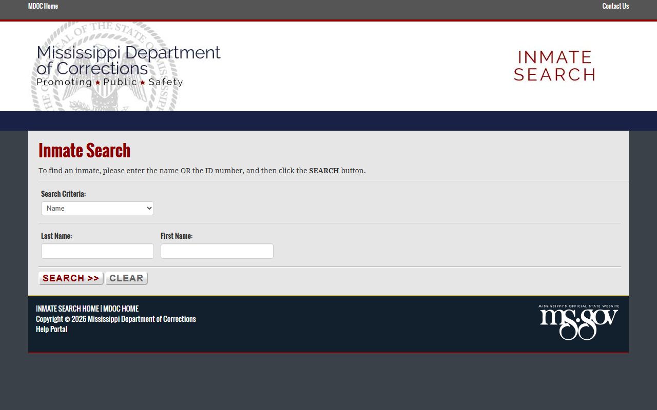 Tippah County inmate population MDOC inmate search locator
