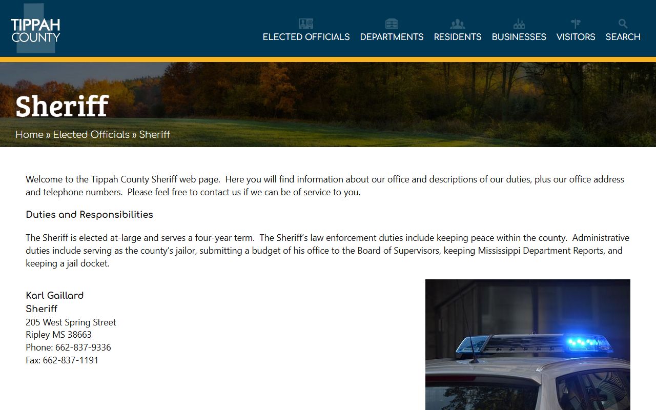 Tippah County Jail inmate lookup sheriff source